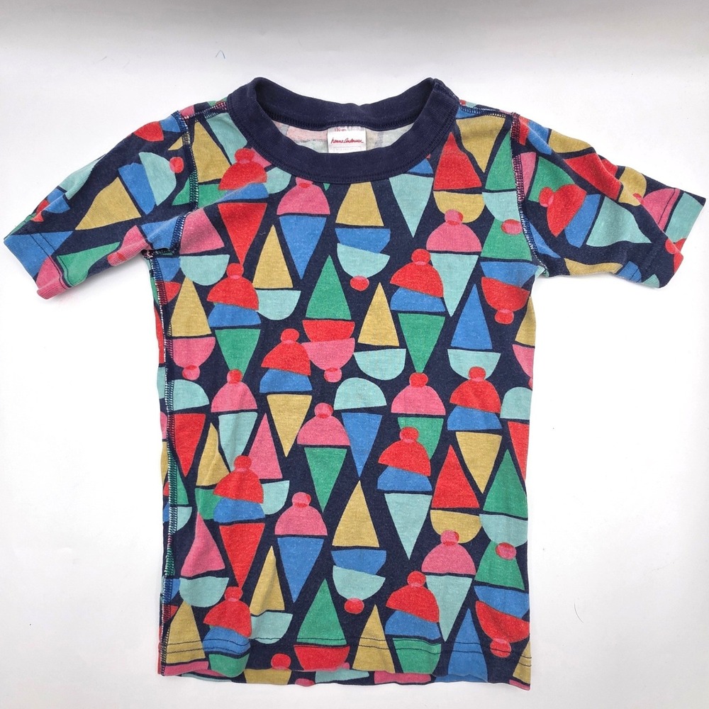 Hanna Andersson Kids 120cm Organic Cotton Ice Cream Print Pajama Top